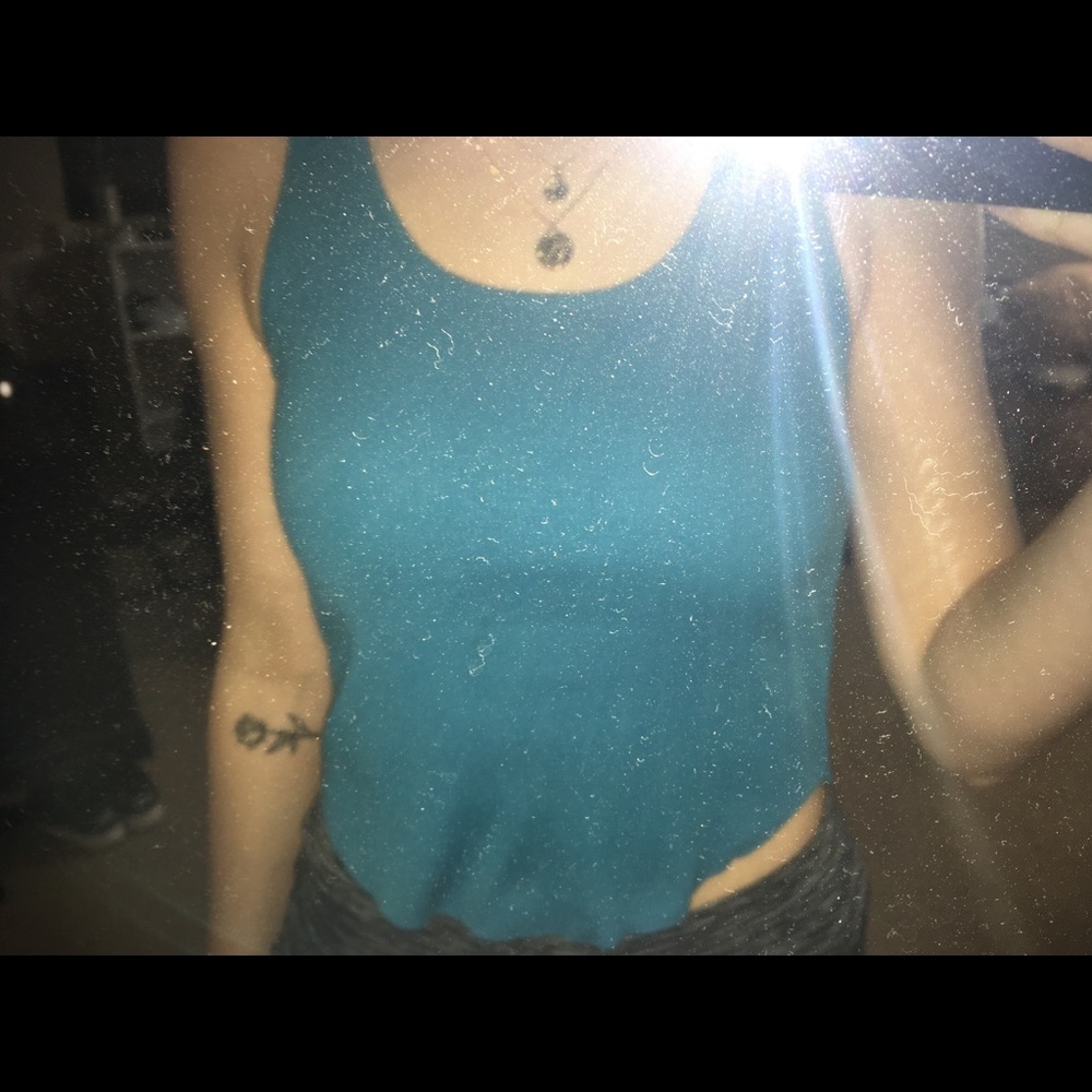 Blue crop top